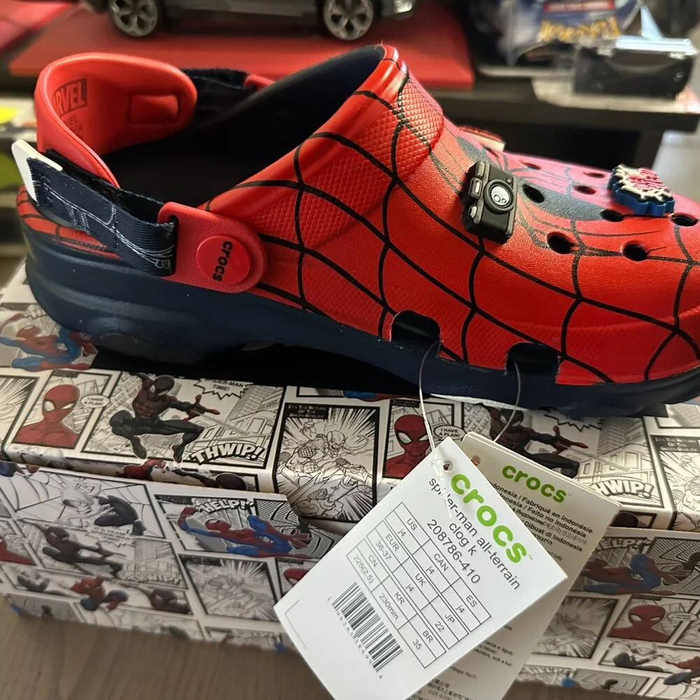 Crocs Kids Team Spiderman All Terrain Clogs Navy Size J4